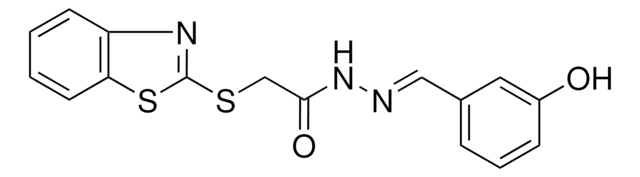 2-(1,3-BENZOTHIAZOL-2-YLSULFANYL)-N'-(3-HYDROXYBENZYLIDENE)ACETOHYDRAZIDE AldrichCPR