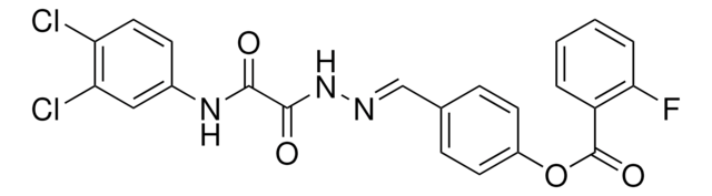 4-(2-((3,4-DICHLOROANILINO)(OXO)ACETYL)CARBOHYDRAZONOYL)PHENYL 2-FLUOROBENZOATE AldrichCPR