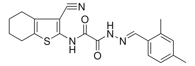 N-(3-CYANO-4,5,6,7-TETRAHYDRO-1-BENZOTHIEN-2-YL)-2-[(2E)-2-(2,4-DIMETHYLBENZYLIDENE)HYDRAZINO]-2-OXOACETAMIDE AldrichCPR
