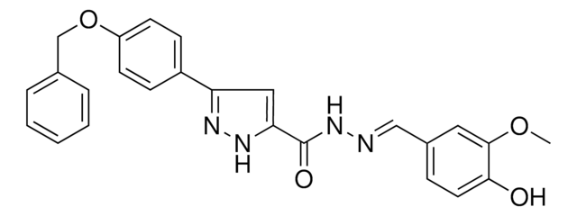 5(4-BENZYLOXY-PH)2H-PYRAZOLE-3-CARBOXYLIC ACID (4-HO-3-MEO-BENZYLIDENE)HYDRAZIDE AldrichCPR