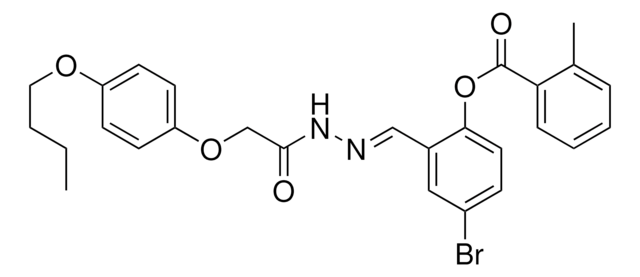 4-BROMO-2-(2-((4-BUTOXYPHENOXY)ACETYL)CARBOHYDRAZONOYL)PHENYL 2-METHYLBENZOATE AldrichCPR