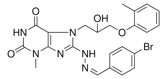 4-BROMOBENZALDEHYDE {7-[2-HYDROXY-3-(2-METHYLPHENOXY)PROPYL]-3-METHYL-2,6-DIOXO-2,3,6,7-TETRAHYDRO-1H-PURIN-8-YL}HYDRAZONE AldrichCPR
