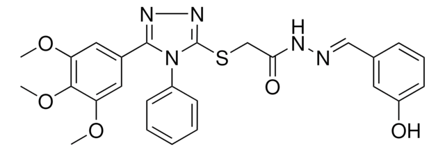N'-[(E)-(3-HYDROXYPHENYL)METHYLIDENE]-2-{[4-PHENYL-5-(3,4,5-TRIMETHOXYPHENYL)-4H-1,2,4-TRIAZOL-3-YL]SULFANYL}ACETOHYDRAZIDE AldrichCPR