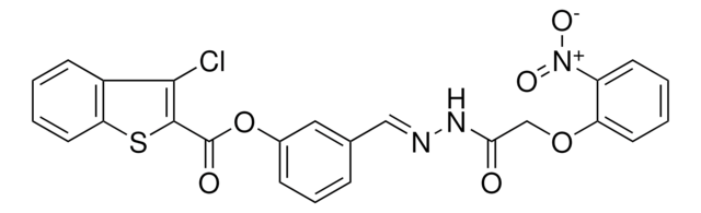 3-(2-((2-NITROPHENOXY)AC)CARBOHYDRAZONOYL)PH 3-CL-1-BENZOTHIOPHENE-2-CARBOXYLATE AldrichCPR