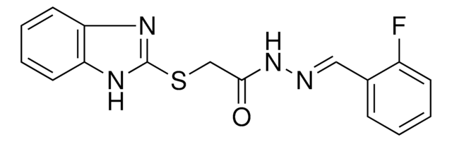 2-(1H-BENZOIMIDAZOL-2-YLSULFANYL)-ACETIC ACID (2-FLUORO-BENZYLIDENE)-HYDRAZIDE AldrichCPR