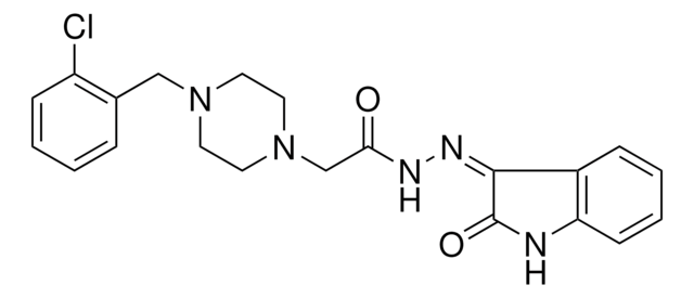 2-[4-(2-CHLOROBENZYL)-1-PIPERAZINYL]-N'-[(3Z)-2-OXO-1,2-DIHYDRO-3H-INDOL-3-YLIDENE]ACETOHYDRAZIDE AldrichCPR
