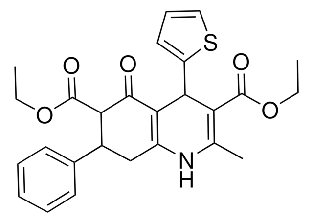 DIETHYL 2-METHYL-5-OXO-7-PHENYL-4-(2-THIENYL)-1,4,5,6,7,8-HEXAHYDRO-3,6-QUINOLINEDICARBOXYLATE AldrichCPR