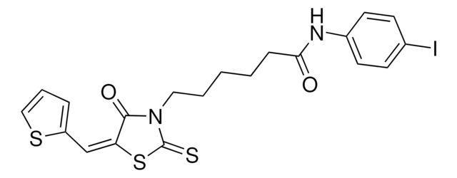 N-(4-IODOPHENYL)-6-[(5E)-4-OXO-5-(2-THIENYLMETHYLENE)-2-THIOXO-1,3-THIAZOLIDIN-3-YL]HEXANAMIDE AldrichCPR