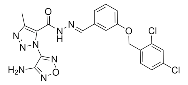 1-(4-AMINO-1,2,5-OXADIAZOL-3-YL)-N'-((E)-{3-[(2,4-DICHLOROBENZYL)OXY]PHENYL}METHYLIDENE)-4-METHYL-1H-1,2,3-TRIAZOLE-5-CARBOHYDRAZIDE AldrichCPR