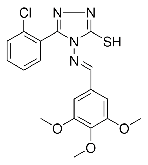 5-(2-CHLOROPHENYL)-4-{[(E)-(3,4,5-TRIMETHOXYPHENYL)METHYLIDENE]AMINO}-4H-1,2,4-TRIAZOL-3-YL HYDROSULFIDE AldrichCPR
