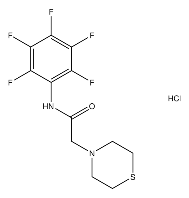 N-(2,3,4,5,6-Pentafluorophenyl)-2-(4-thiomorpholinyl)acetamide hydrochloride AldrichCPR