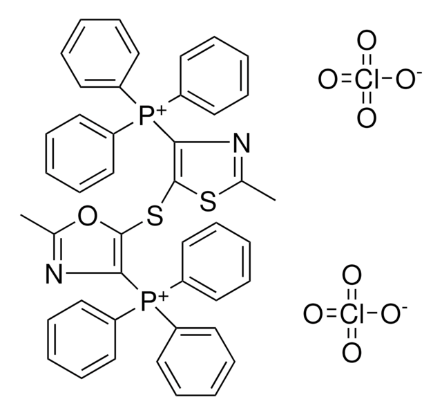 (2-METHYL-5-{[2-METHYL-4-(TRIPHENYLPHOSPHONIO)-1,3-OXAZOL-5-YL]SULFANYL}-1,3-THIAZOL-4-YL)(TRIPHENYL)PHOSPHONIUM DIPERCHLORATE AldrichCPR