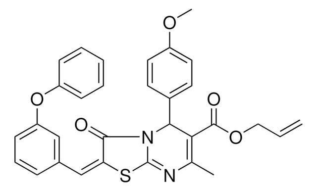 ALLYL (2E)-5-(4-METHOXYPHENYL)-7-METHYL-3-OXO-2-(3-PHENOXYBENZYLIDENE)-2,3-DIHYDRO-5H-[1,3]THIAZOLO[3,2-A]PYRIMIDINE-6-CARBOXYLATE AldrichCPR