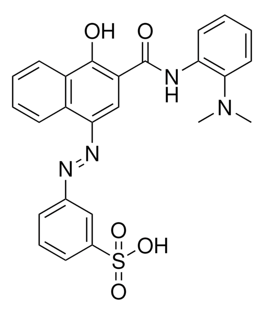 3-[(E)-(3-{[2-(DIMETHYLAMINO)ANILINO]CARBONYL}-4-HYDROXY-1-NAPHTHYL)DIAZENYL]BENZENESULFONIC ACID AldrichCPR