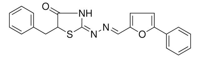 5-PHENYL-2-FURALDEHYDE (5-BENZYL-4-OXO-1,3-THIAZOLIDIN-2-YLIDENE)HYDRAZONE AldrichCPR