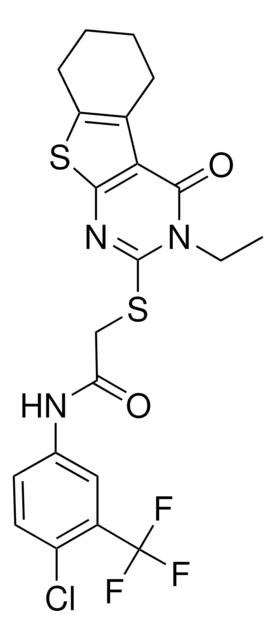 N-[4-CHLORO-3-(TRIFLUOROMETHYL)PHENYL]-2-[(3-ETHYL-4-OXO-3,4,5,6,7,8-HEXAHYDRO[1]BENZOTHIENO[2,3-D]PYRIMIDIN-2-YL)SULFANYL]ACETAMIDE AldrichCPR