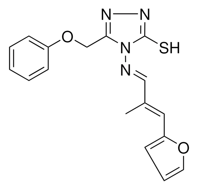 4-{[(E,2E)-3-(2-FURYL)-2-METHYL-2-PROPENYLIDENE]AMINO}-5-(PHENOXYMETHYL)-4H-1,2,4-TRIAZOL-3-YL HYDROSULFIDE AldrichCPR