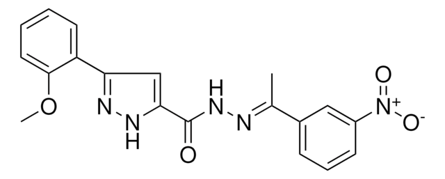 3-(2-METHOXYPHENYL)N'-(1-(3-NITROPHENYL)ETHYLIDENE)-1H-PYRAZOLE-5-CARBOHYDRAZIDE AldrichCPR