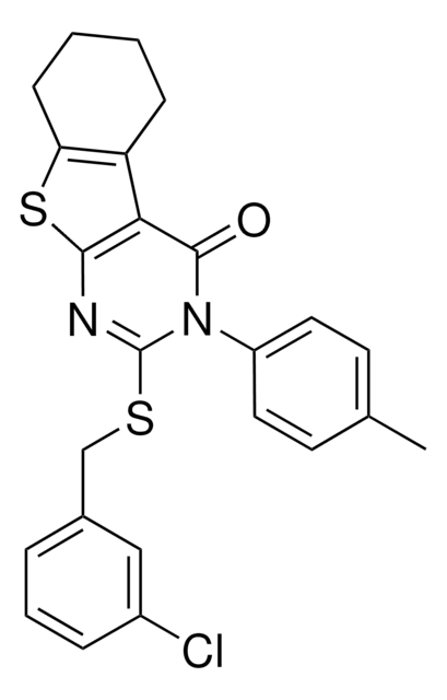 2-[(3-CHLOROBENZYL)SULFANYL]-3-(4-METHYLPHENYL)-5,6,7,8-TETRAHYDRO[1]BENZOTHIENO[2,3-D]PYRIMIDIN-4(3H)-ONE AldrichCPR
