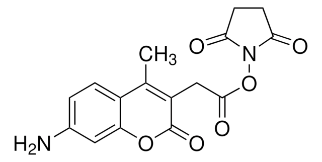 7-氨基-4-甲基-3-香豆素乙酸 N -琥珀酰亚胺酯 BioReagent, suitable for fluorescence, &#8805;90% (HPLC)