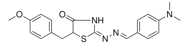 4-(DIMETHYLAMINO)BENZALDEHYDE [(2E)-5-(4-METHOXYBENZYL)-4-OXO-1,3-THIAZOLIDIN-2-YLIDENE]HYDRAZONE AldrichCPR