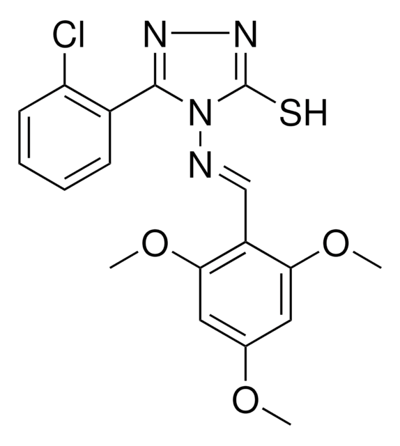 5-(2-CHLOROPHENYL)-4-{[(E)-(2,4,6-TRIMETHOXYPHENYL)METHYLIDENE]AMINO}-4H-1,2,4-TRIAZOL-3-YL HYDROSULFIDE AldrichCPR