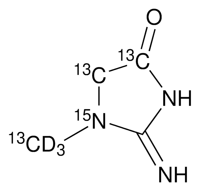 Creatinine-4,5-13C2-1-15N-(methyl-13C,d3) 98 atom % D, 98 atom % 15N, 99 atom % 13C, 97% (CP)