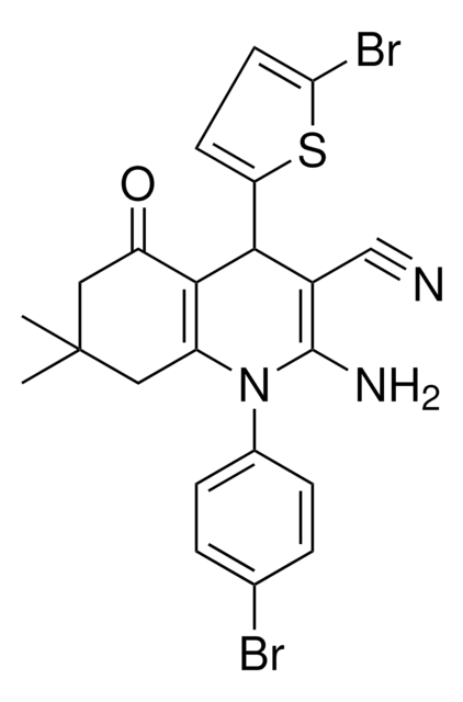 2-AMINO-1-(4-BROMOPHENYL)-4-(5-BROMO-2-THIENYL)-7,7-DIMETHYL-5-OXO-1,4,5,6,7,8-HEXAHYDRO-3-QUINOLINECARBONITRILE AldrichCPR