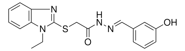 2-(1-ET-1H-BENZOIMIDAZOL-2-YLSULFANYL)-ACETIC ACID (3-HO-BENZYLIDENE)-HYDRAZIDE AldrichCPR