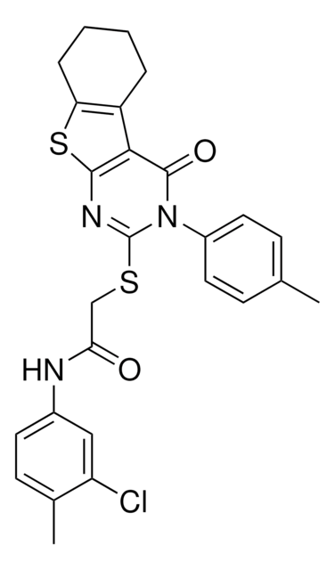 N-(3-CHLORO-4-METHYLPHENYL)-2-{[3-(4-METHYLPHENYL)-4-OXO-3,4,5,6,7,8-HEXAHYDRO[1]BENZOTHIENO[2,3-D]PYRIMIDIN-2-YL]SULFANYL}ACETAMIDE AldrichCPR