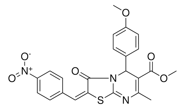 METHYL (2E)-5-(4-METHOXYPHENYL)-7-METHYL-2-(4-NITROBENZYLIDENE)-3-OXO-2,3-DIHYDRO-5H-[1,3]THIAZOLO[3,2-A]PYRIMIDINE-6-CARBOXYLATE AldrichCPR