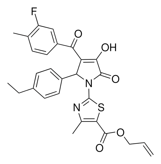 ALLYL 2-[2-(4-ETHYLPHENYL)-3-(3-FLUORO-4-METHYLBENZOYL)-4-HYDROXY-5-OXO-2,5-DIHYDRO-1H-PYRROL-1-YL]-4-METHYL-1,3-THIAZOLE-5-CARBOXYLATE AldrichCPR
