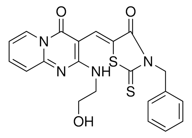 3-[(Z)-(3-BENZYL-4-OXO-2-THIOXO-1,3-THIAZOLIDIN-5-YLIDENE)METHYL]-2-[(2-HYDROXYETHYL)AMINO]-4H-PYRIDO[1,2-A]PYRIMIDIN-4-ONE AldrichCPR