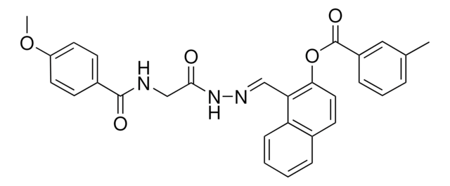 1-(2-(((4-METHOXYBENZOYL)AMINO)AC)CARBOHYDRAZONOYL)-2-NAPHTHYL 3-METHYLBENZOATE AldrichCPR