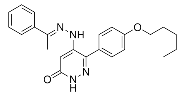 6-(4-PENTYLOXY-PHENYL)-5-(N'-(1-PHENYL-ETHYLIDENE)-HYDRAZINO)-2H-PYRIDAZIN-3-ONE AldrichCPR