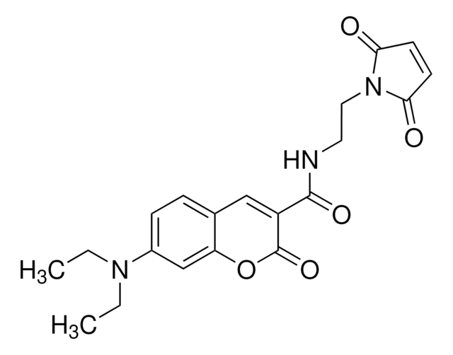 7-Diethylamino-3-[N-(2-maleimidoethyl)carbamoyl]coumarin BioReagent, suitable for fluorescence, &#8805;97.0% (HPLC)