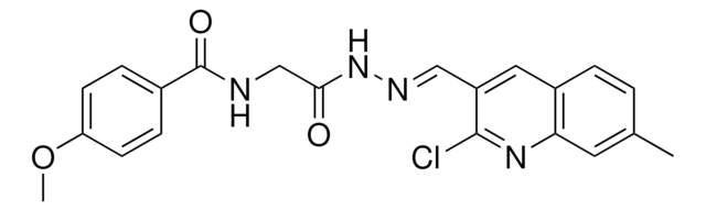 N(2-(2-((2-CL-7-ME-3-QUINOLINYL)METHYLENE)HYDRAZINO)-2-OXOETHYL)-4-MEO-BENZAMIDE AldrichCPR
