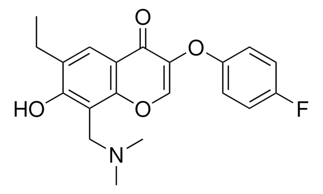 8-((DIMETHYLAMINO)METHYL)-6-ETHYL-3-(4-FLUOROPHENOXY)-7-HYDROXY-4H-CHROMEN-4-ONE AldrichCPR