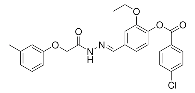 2-ETHOXY-4-(2-((3-METHYLPHENOXY)ACETYL)CARBOHYDRAZONOYL)PHENYL 4-CHLOROBENZOATE AldrichCPR