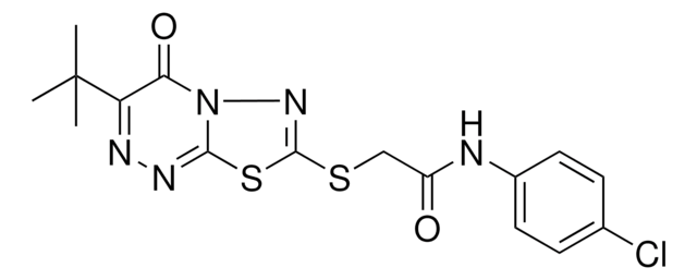 2-[(3-TERT-BUTYL-4-OXO-4H-[1,3,4]THIADIAZOLO[2,3-C][1,2,4]TRIAZIN-7-YL)SULFANYL]-N-(4-CHLOROPHENYL)ACETAMIDE AldrichCPR