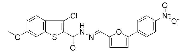 3-CHLORO-6-METHOXY-N'-{(E)-[5-(4-NITROPHENYL)-2-FURYL]METHYLIDENE}-1-BENZOTHIOPHENE-2-CARBOHYDRAZIDE AldrichCPR