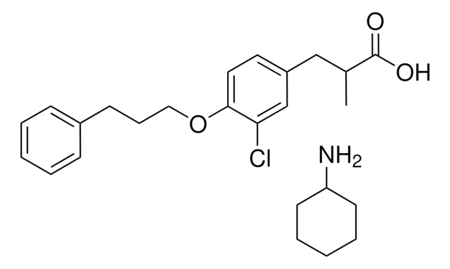 3-(3-CL-4-(3-PHENYLPROPOXY)PHENYL)-2-METHYLPROPANOIC ACID, CYCLOHEXANAMINE SALT AldrichCPR