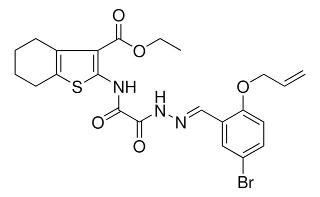 ETHYL 2-{[{(2E)-2-[2-(ALLYLOXY)-5-BROMOBENZYLIDENE]HYDRAZINO}(OXO)ACETYL]AMINO}-4,5,6,7-TETRAHYDRO-1-BENZOTHIOPHENE-3-CARBOXYLATE AldrichCPR