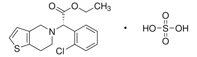 (S)-(2-Chlorophenyl)-(6,7-dihydro-4H-thieno[3,2-c]pyridin-5-yl)acetic acid ethyl ester sulfate certified reference material, TraceCERT&#174;, Manufactured by: Sigma-Aldrich Production GmbH, Switzerland