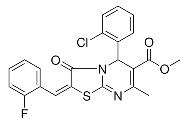 METHYL (2E)-5-(2-CHLOROPHENYL)-2-(2-FLUOROBENZYLIDENE)-7-METHYL-3-OXO-2,3-DIHYDRO-5H-[1,3]THIAZOLO[3,2-A]PYRIMIDINE-6-CARBOXYLATE AldrichCPR