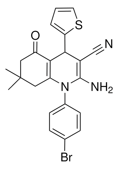 2-AMINO-1-(4-BROMOPHENYL)-7,7-DIMETHYL-5-OXO-4-(2-THIENYL)-1,4,5,6,7,8-HEXAHYDRO-3-QUINOLINECARBONITRILE AldrichCPR