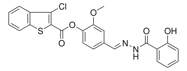 4-{(E)-[(2-HYDROXYBENZOYL)HYDRAZONO]METHYL}-2-METHOXYPHENYL 3-CHLORO-1-BENZOTHIOPHENE-2-CARBOXYLATE AldrichCPR