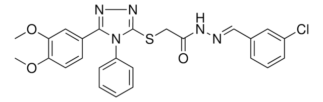 N'-[(E)-(3-CHLOROPHENYL)METHYLIDENE]-2-{[5-(3,4-DIMETHOXYPHENYL)-4-PHENYL-4H-1,2,4-TRIAZOL-3-YL]SULFANYL}ACETOHYDRAZIDE AldrichCPR