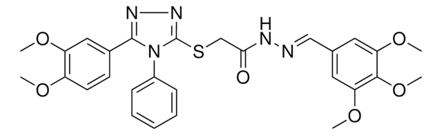 2-{[5-(3,4-DIMETHOXYPHENYL)-4-PHENYL-4H-1,2,4-TRIAZOL-3-YL]SULFANYL}-N'-[(E)-(3,4,5-TRIMETHOXYPHENYL)METHYLIDENE]ACETOHYDRAZIDE AldrichCPR