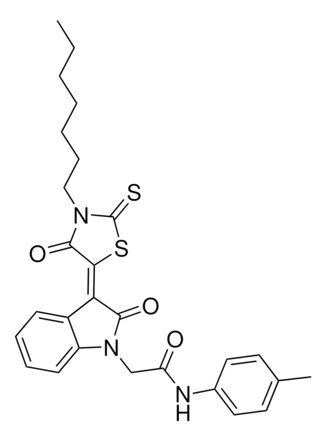 2-[(3Z)-3-(3-HEPTYL-4-OXO-2-THIOXO-1,3-THIAZOLIDIN-5-YLIDENE)-2-OXO-2,3-DIHYDRO-1H-INDOL-1-YL]-N-(4-METHYLPHENYL)ACETAMIDE AldrichCPR